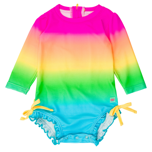 Neon Sunset One Piece Rash Guard
