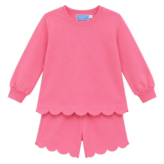 Sophia Pink Scalloped Set