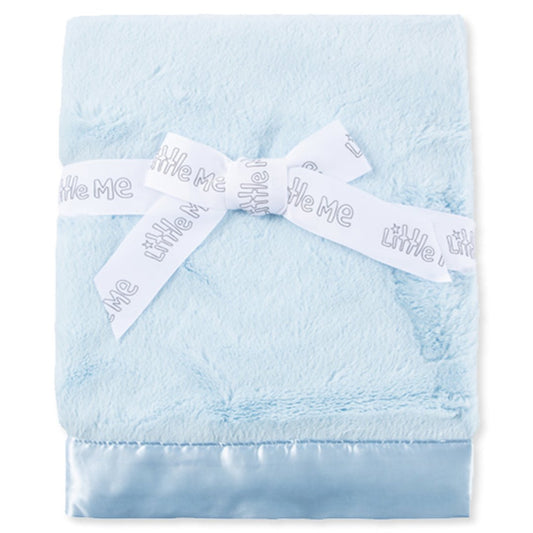 Plush Receiving Blanket - Light Blue