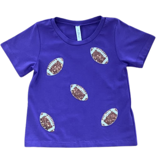 Purple Game Day Football Tee