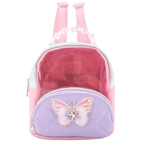 Quilted Clear Micro-Mini Colorblock Backpack