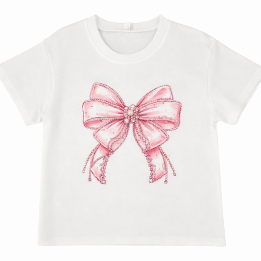 Rhinestone Bow Shirt