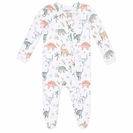 Sweet Baby Dino Two Way Zipper Footie
