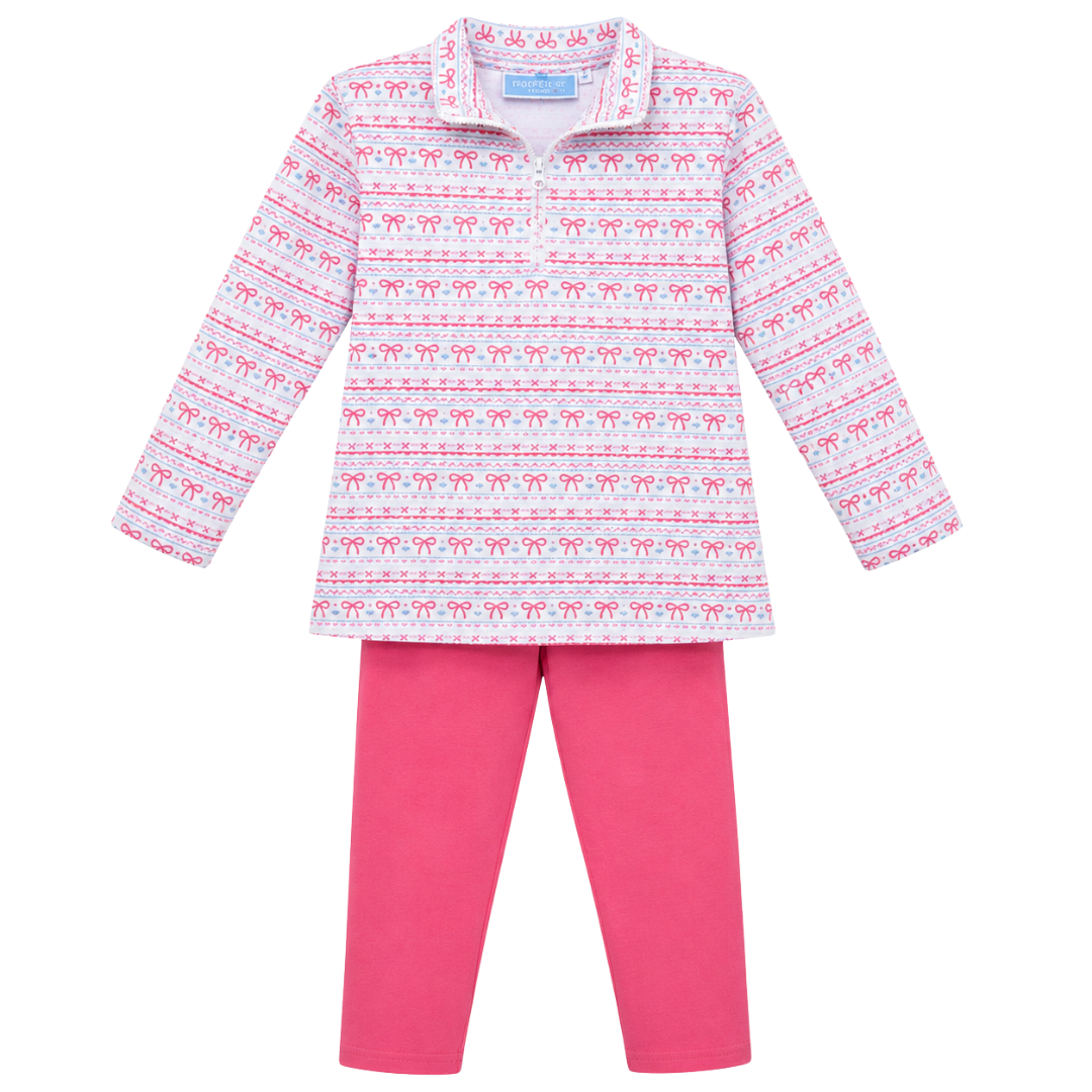 Sweetheart Quarter Zip Pullover Set