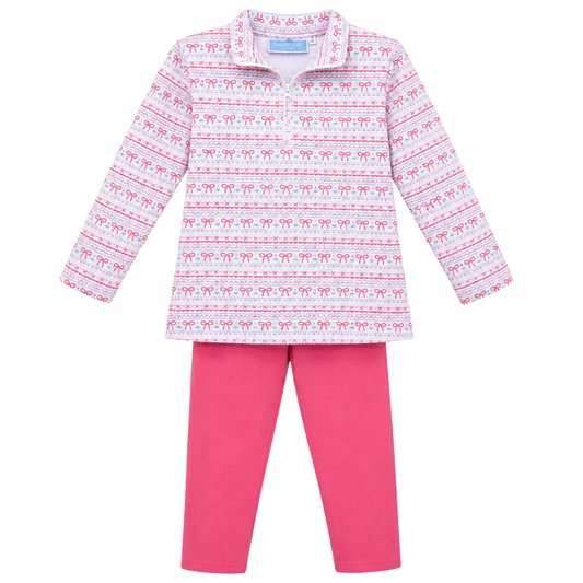 Sweetheart Quarter Zip Pullover Set