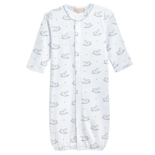 Tiny Rocking Horse Blue Pima Converter Gown
