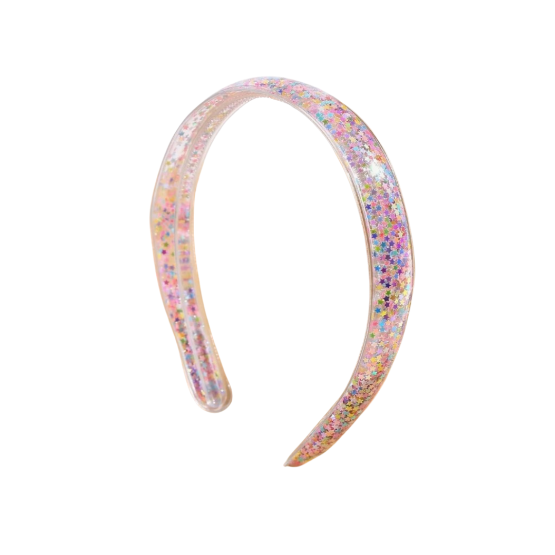 Transparent Liquid Star Glitter Headband