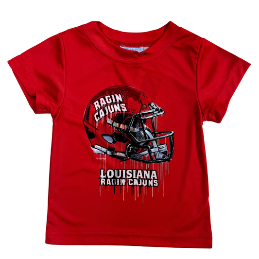 University of Louisiana Dripping Helmet Performance Tee