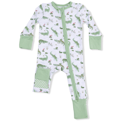 Crayon Alligators Bamboo Convertible Romper