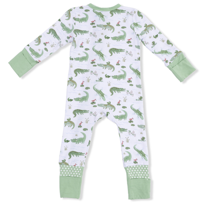Crayon Alligators Bamboo Convertible Romper