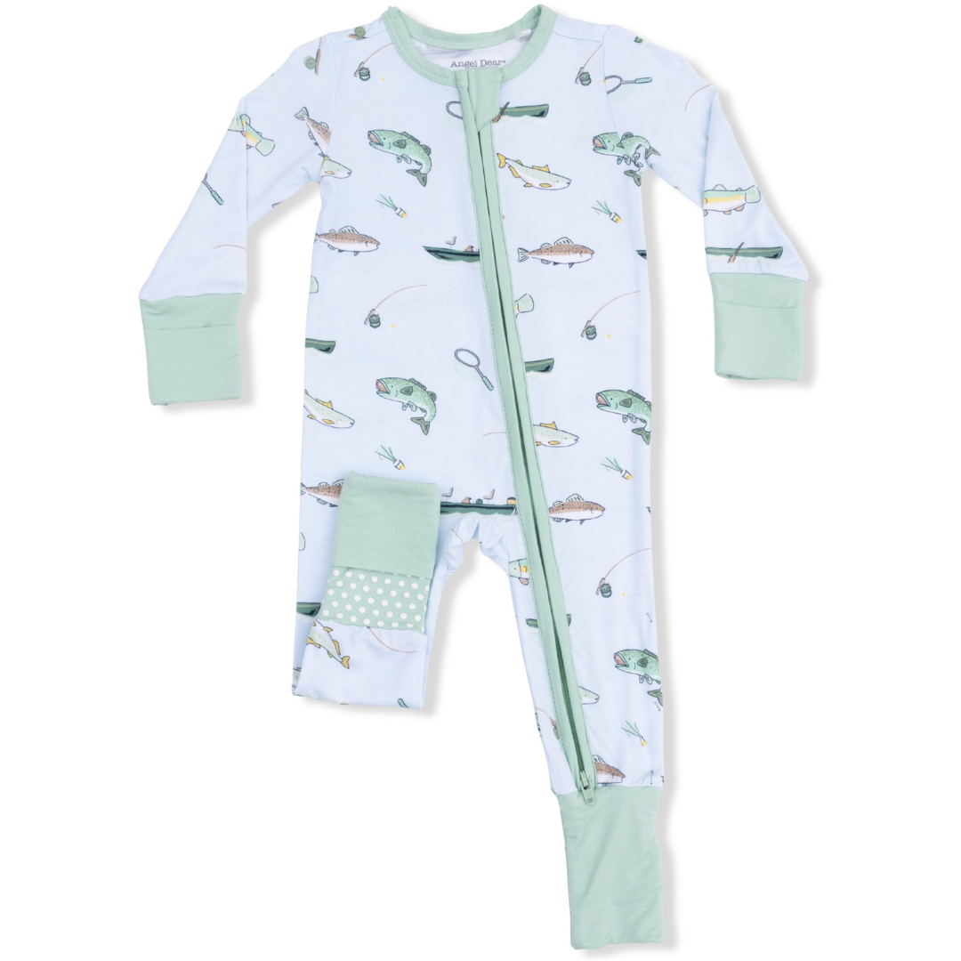 Fishing Bamboo Convertible Romper
