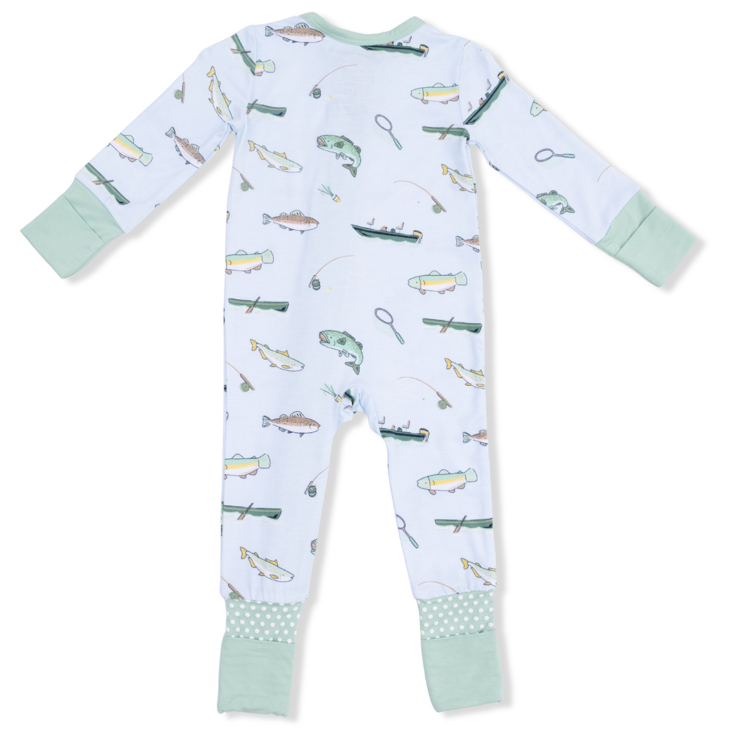 Fishing Bamboo Convertible Romper